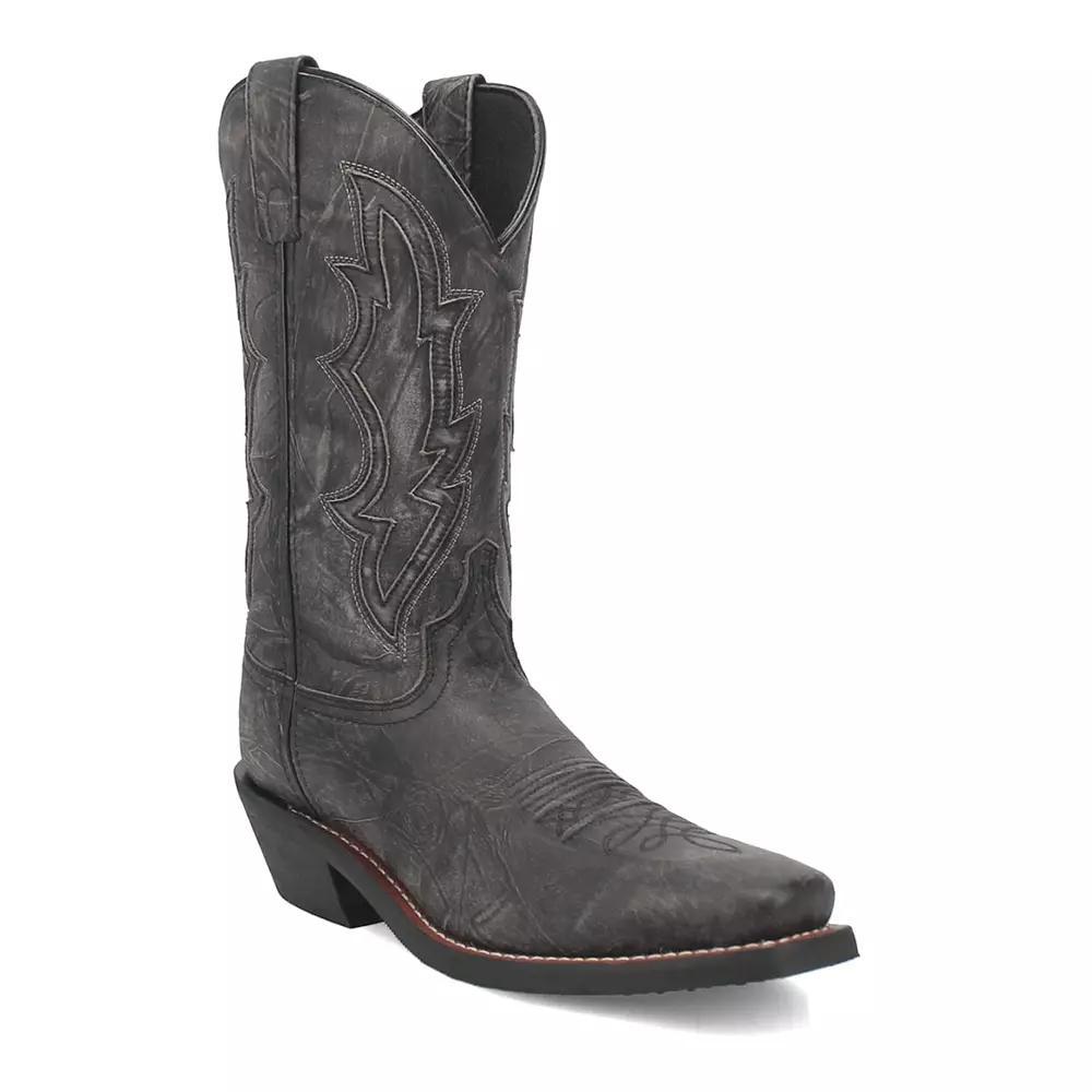 Laredo Jessco Men's Leather Cowboy Boots, Size: 11.5 Wide, Black Product Image