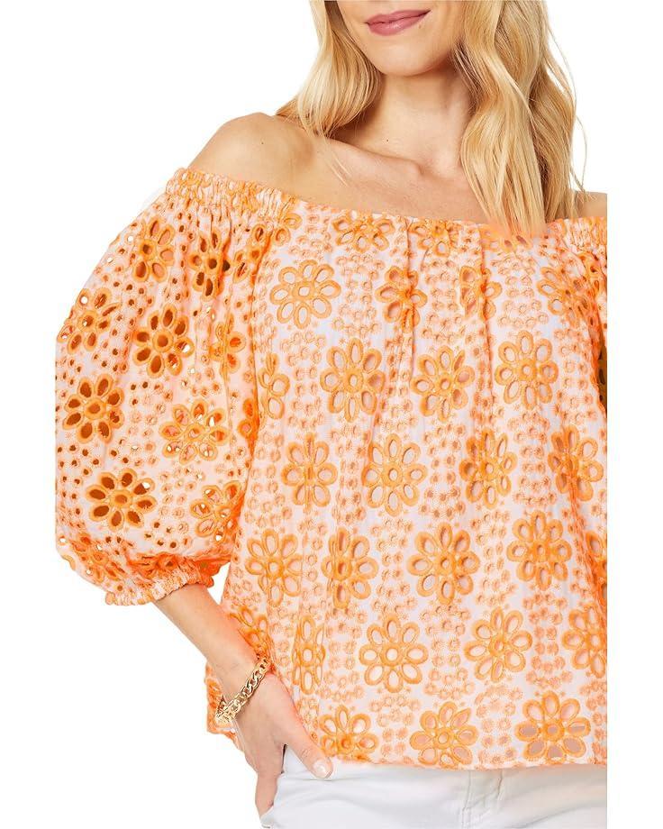 Pintuck Flutter Slv Henley Blouse Product Image
