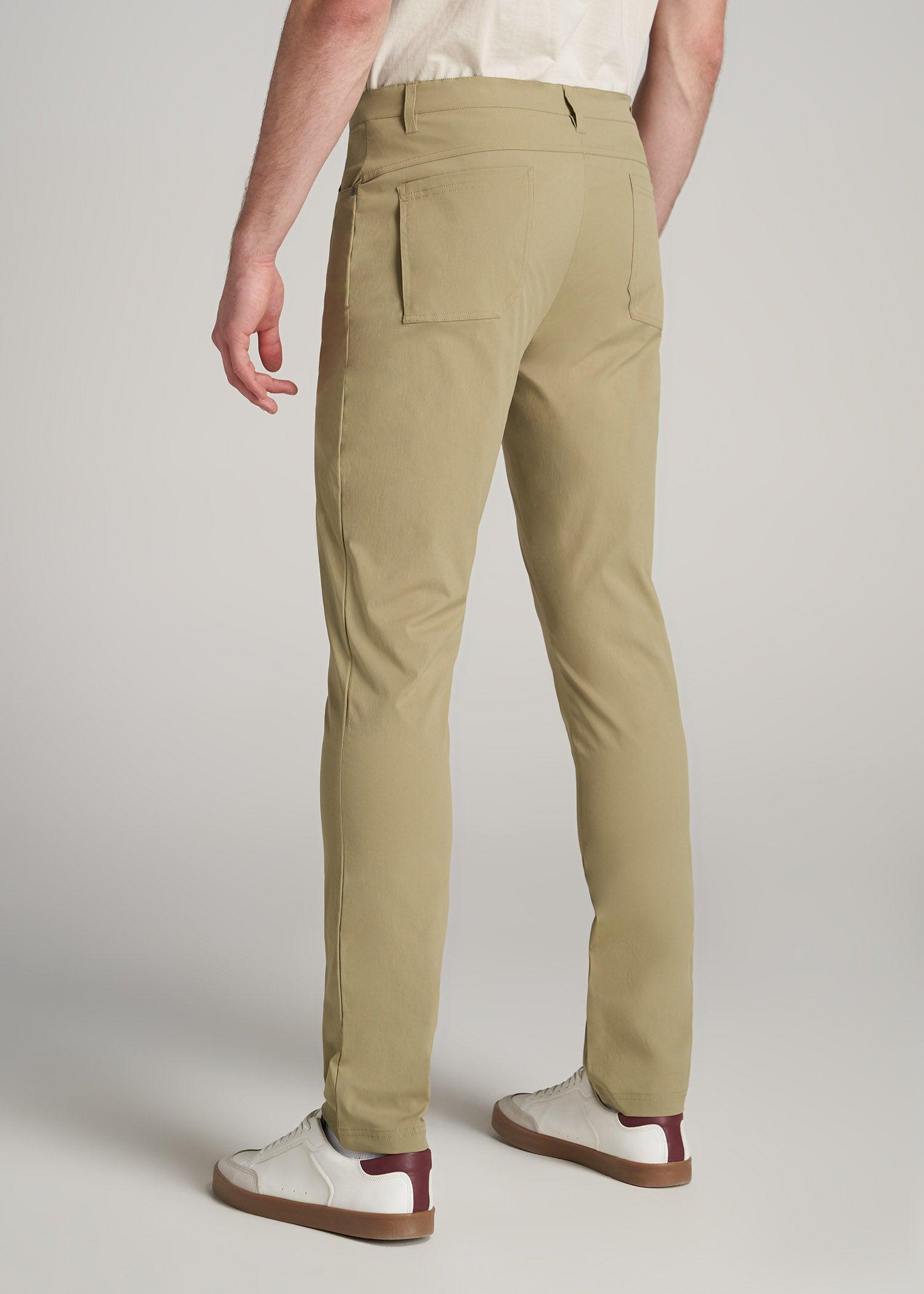 TAPERED-FIT Traveler Pants for Tall Men in White Product Image