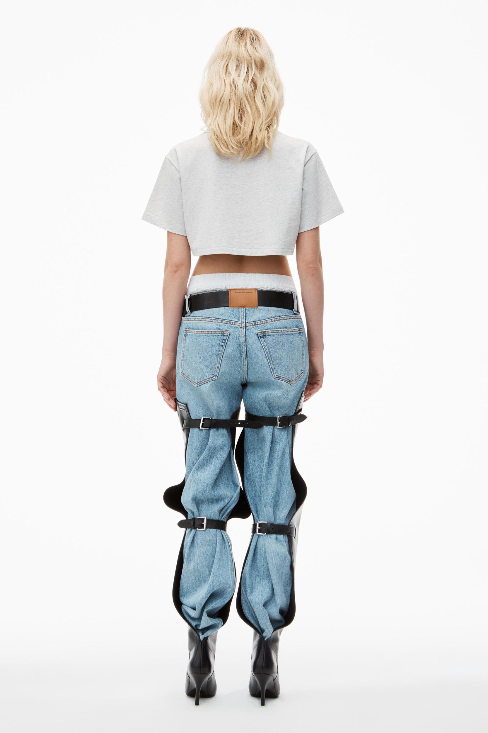 Cropped Pocket Tee In High Twist Jersey Product Image