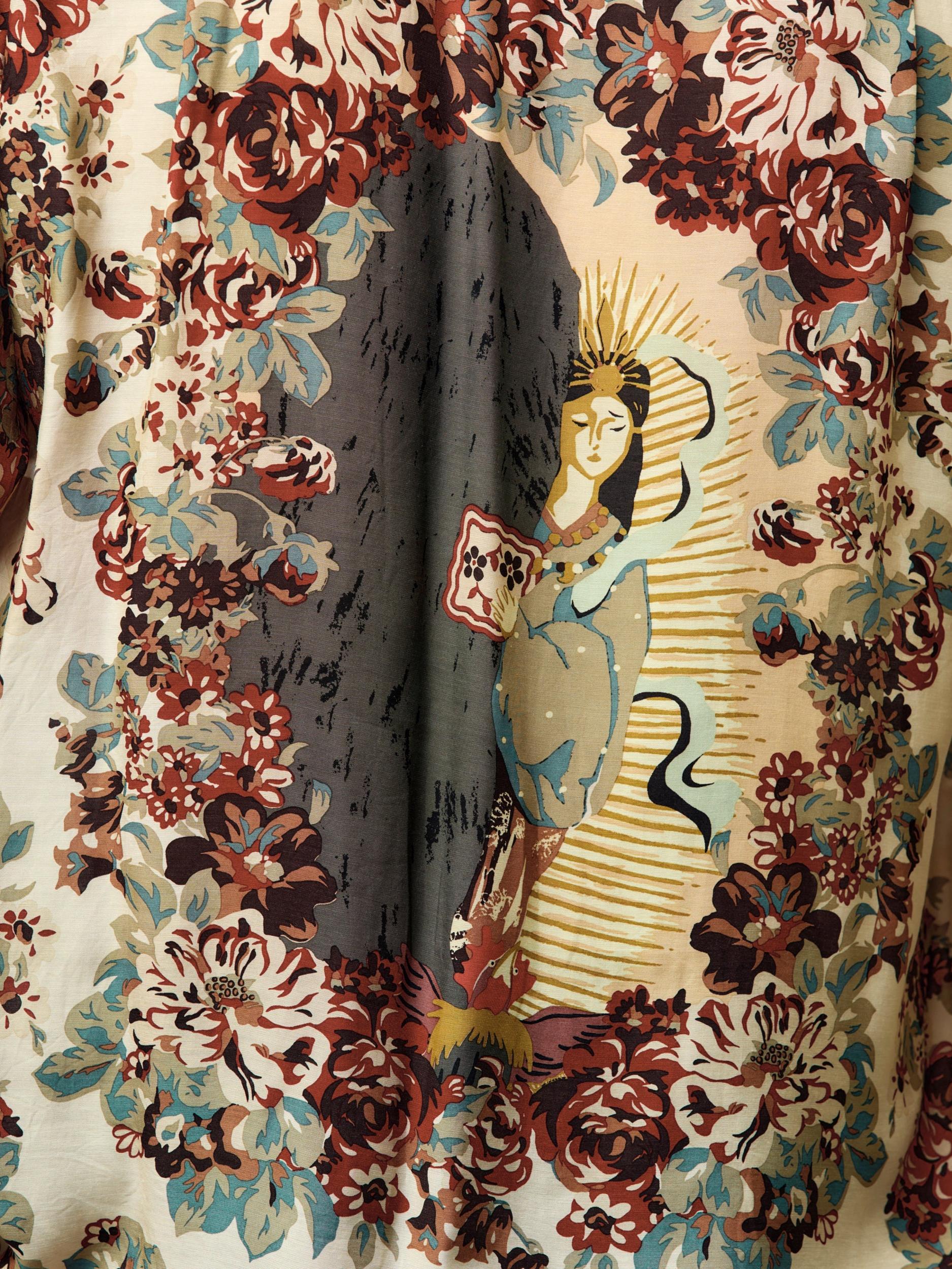 Silk Rayon CHAMPETRE A.MA.TE.RA.SE. WRANGLE Collar Aloha Shirt Product Image