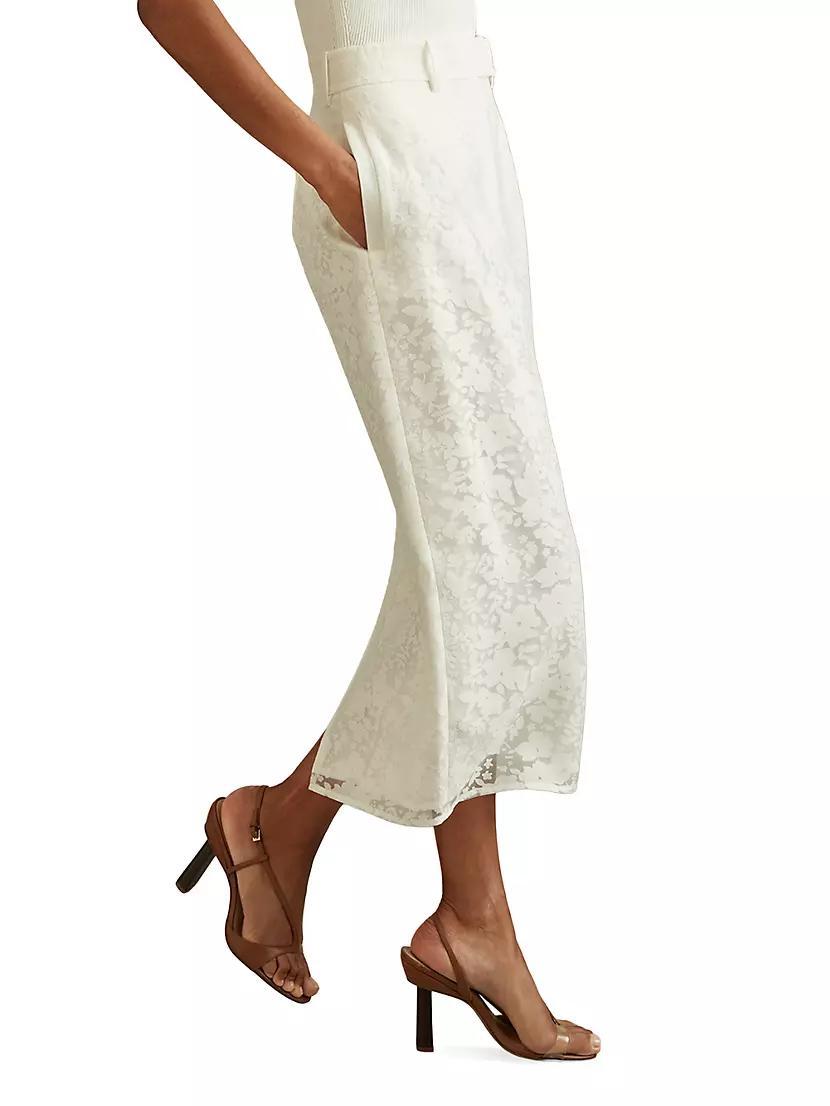 Denver Floral Tulle Midi-Skirt Product Image