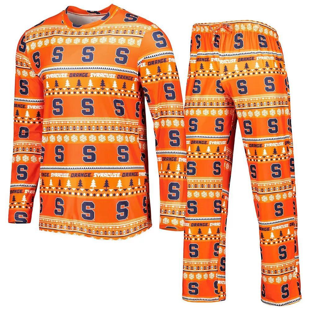 Men's Concepts Sport Orange Syracuse Orange Swivel Long Sleeve T-Shirt & Pants Sleep Set, Size: XL Product Image