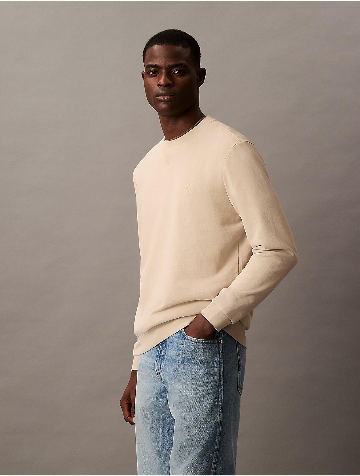 Calvin Klein Men's Washed Terry Classic Sweatshirt - Pink - XS Product Image