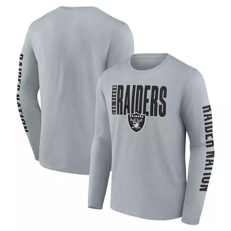Men's Fanatics Gray Las Vegas Raiders Vision Long Sleeve T-Shirt, Size: Small, Lvr Grey Product Image