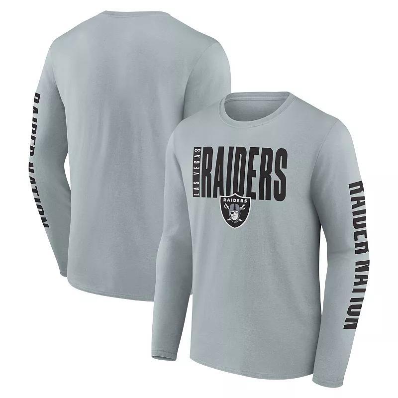 Men's Fanatics Gray Las Vegas Raiders Vision Long Sleeve T-Shirt, Size: Small, Lvr Grey Product Image