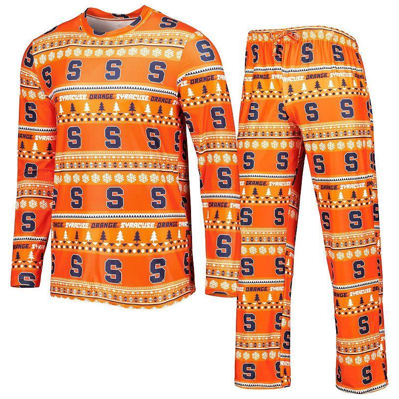Men's Concepts Sport Orange Syracuse Orange Swivel Long Sleeve T-Shirt & Pants Sleep Set, Size: XL Product Image