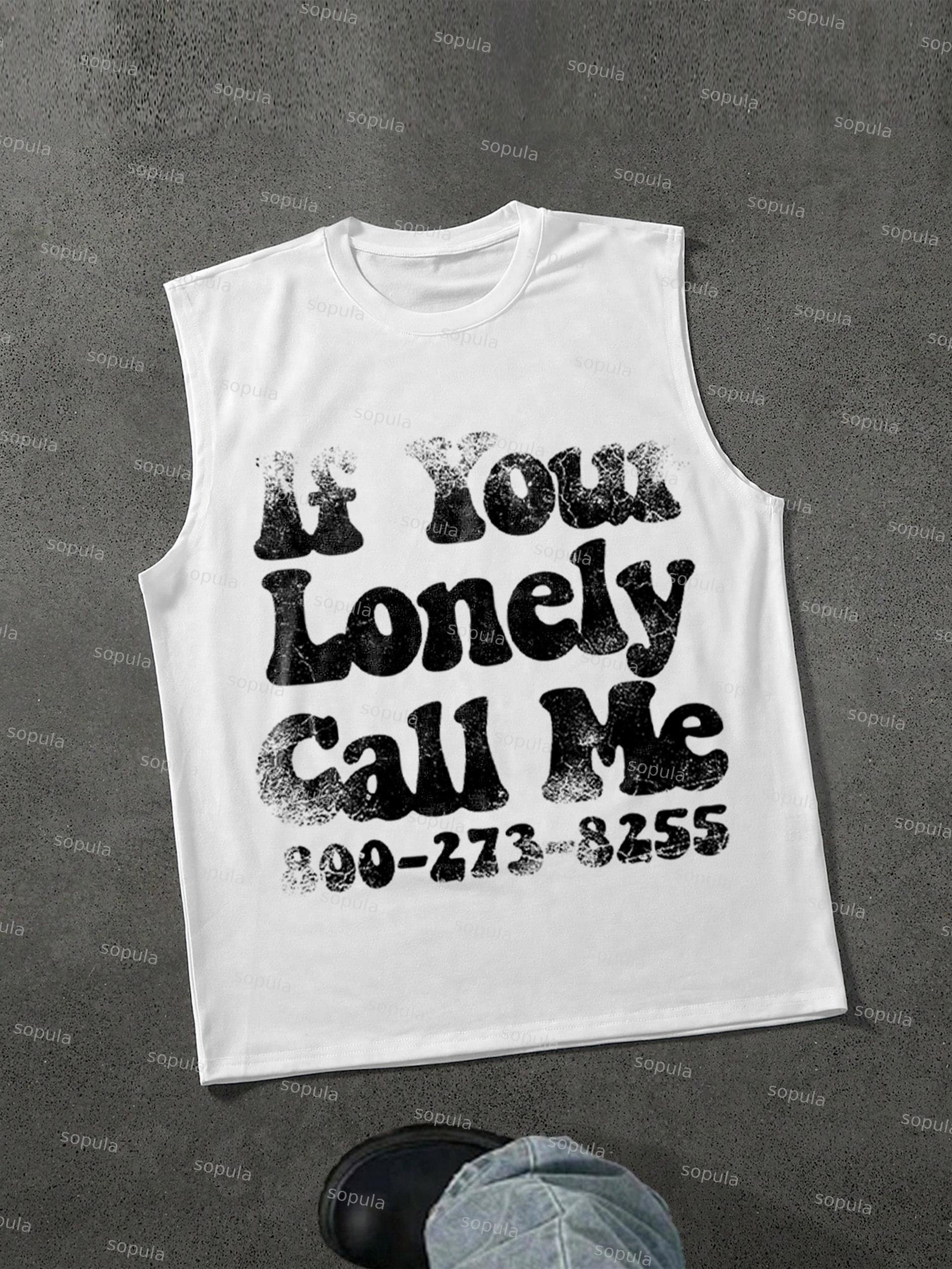 Mental Health. If Your Lonely, Call Me Vintage Graphic Tank Top Product Image
