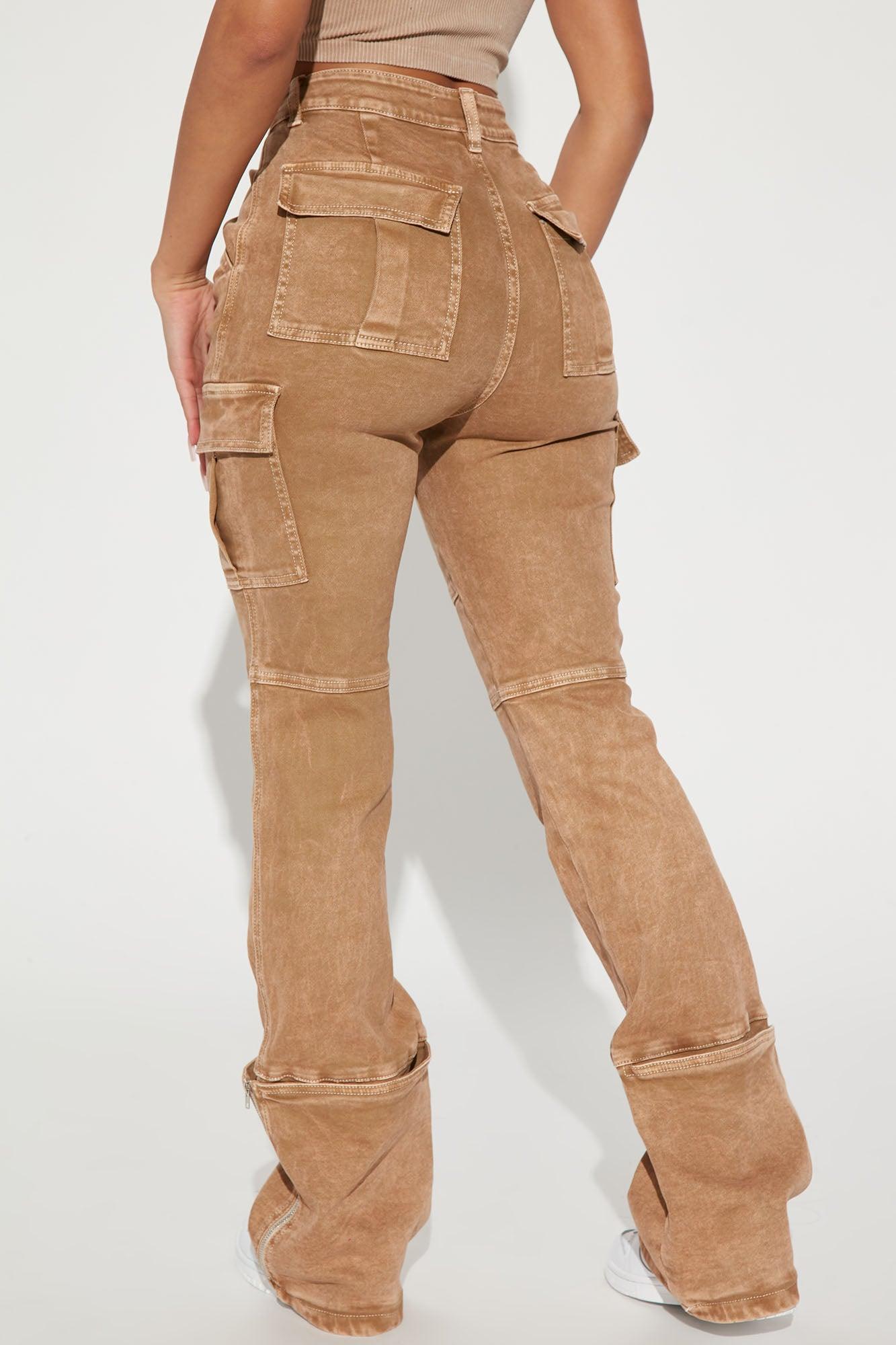 Camden Cargo Utility Jeans - Tan Product Image