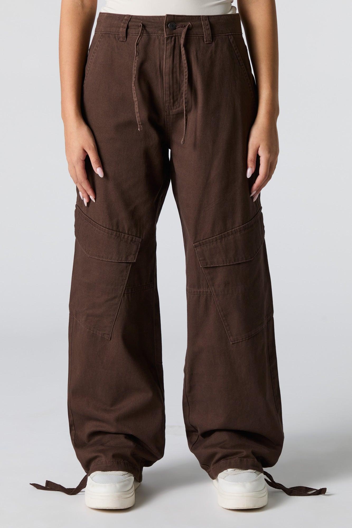 Drawstring Hem Baggy Cargo Pant Female Product Image