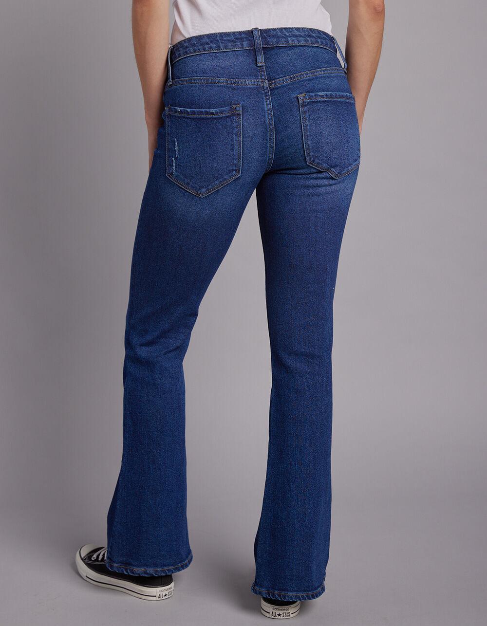 RSQ Womens Low Rise Flare Jeans - DARK WASH Product Image
