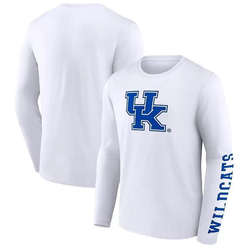 Mens Fanatics Branded Kentucky Wildcats Double Time 2-Hit Long Sleeve T-Shirt Product Image