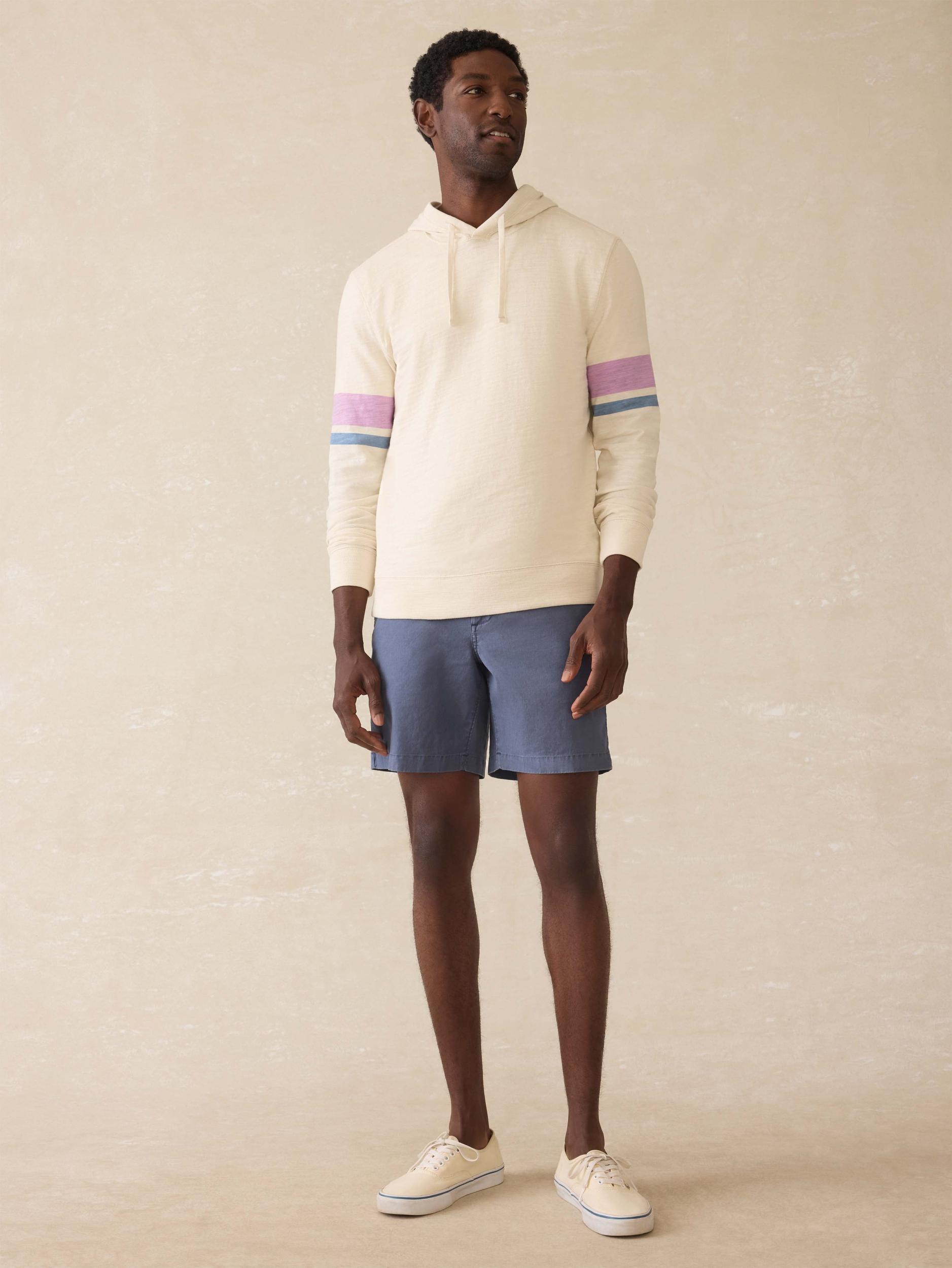 Sunwashed Slub Hoodie - Cream Dume Stripe Male Product Image