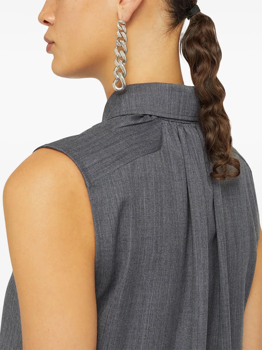 JIL SANDER Hemdkleid Mit Glattem Kragen In Volcanic Glass Product Image