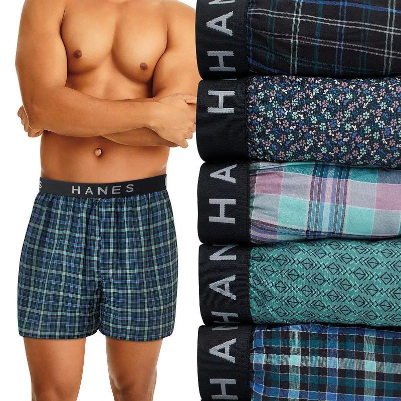Hanes Ultimate 5-Pack Mens Woven Boxer Underwear Product Image