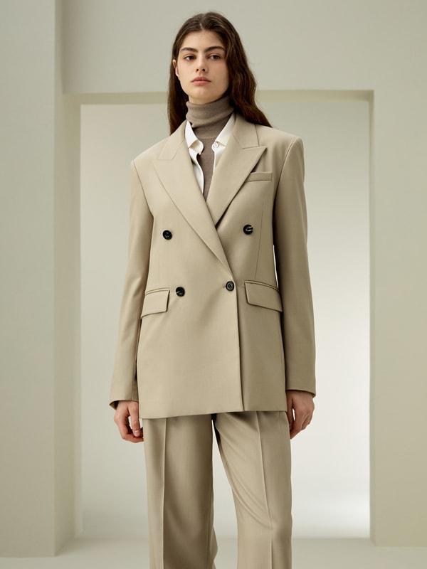 Modern Beauty Silk Wool Blazer Product Image