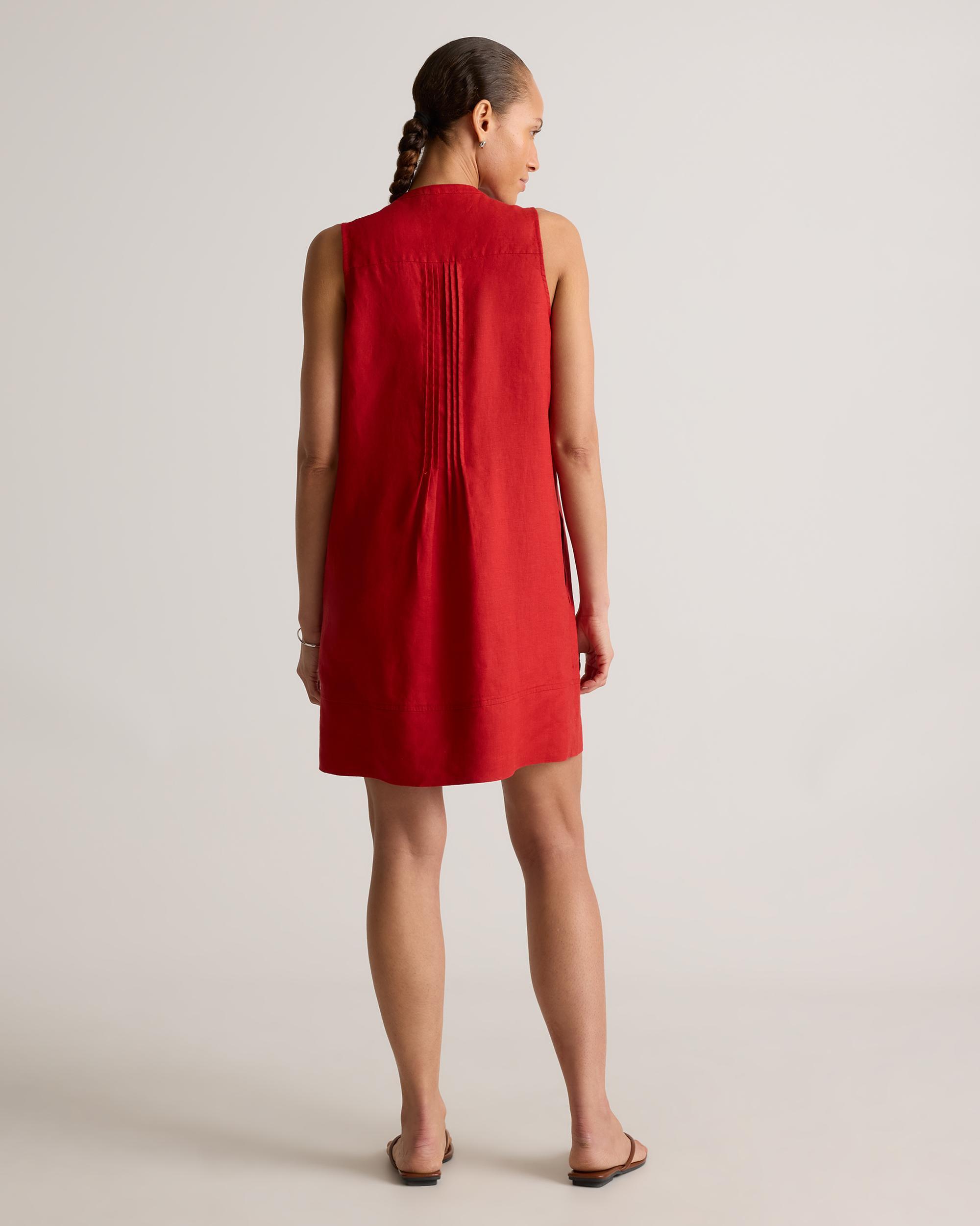 Quince | Women's 100% European Linen Sleeveless Swing Dress Size XS Product Image