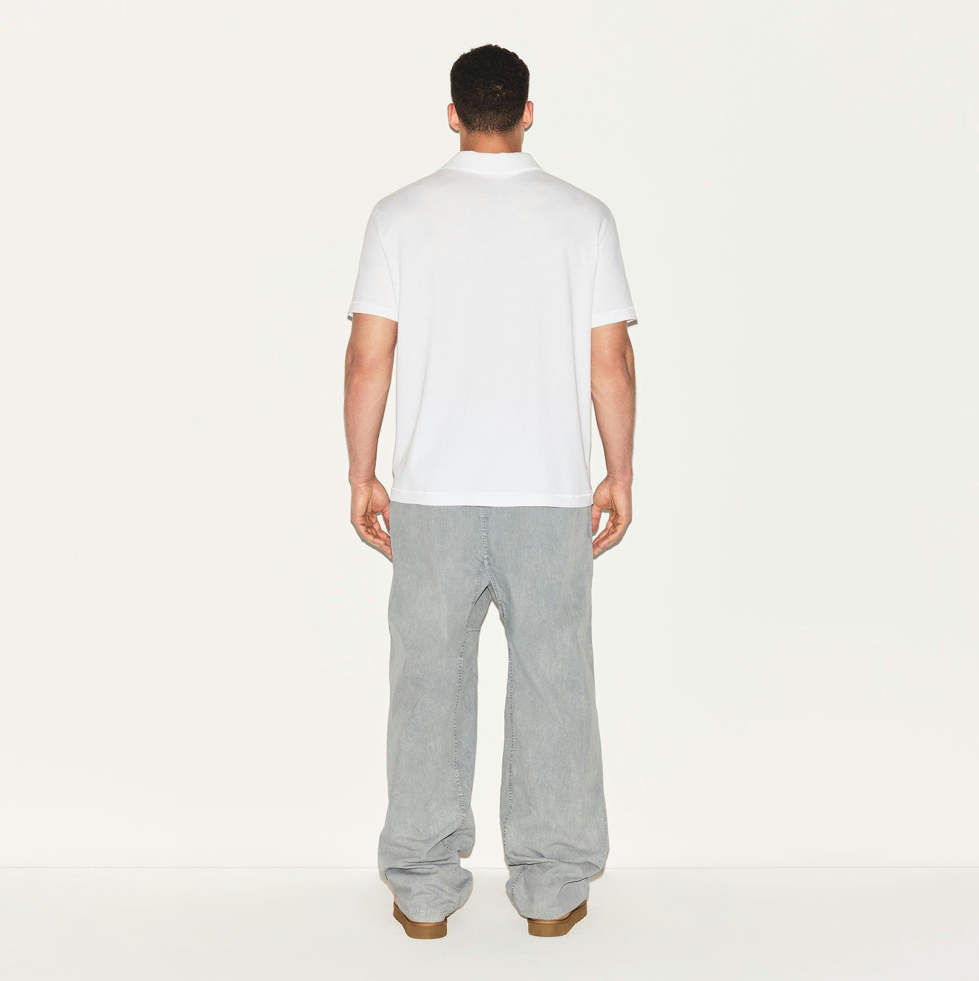 SKIMS COTTON MENS RELAXED POLO | CHALK Product Image