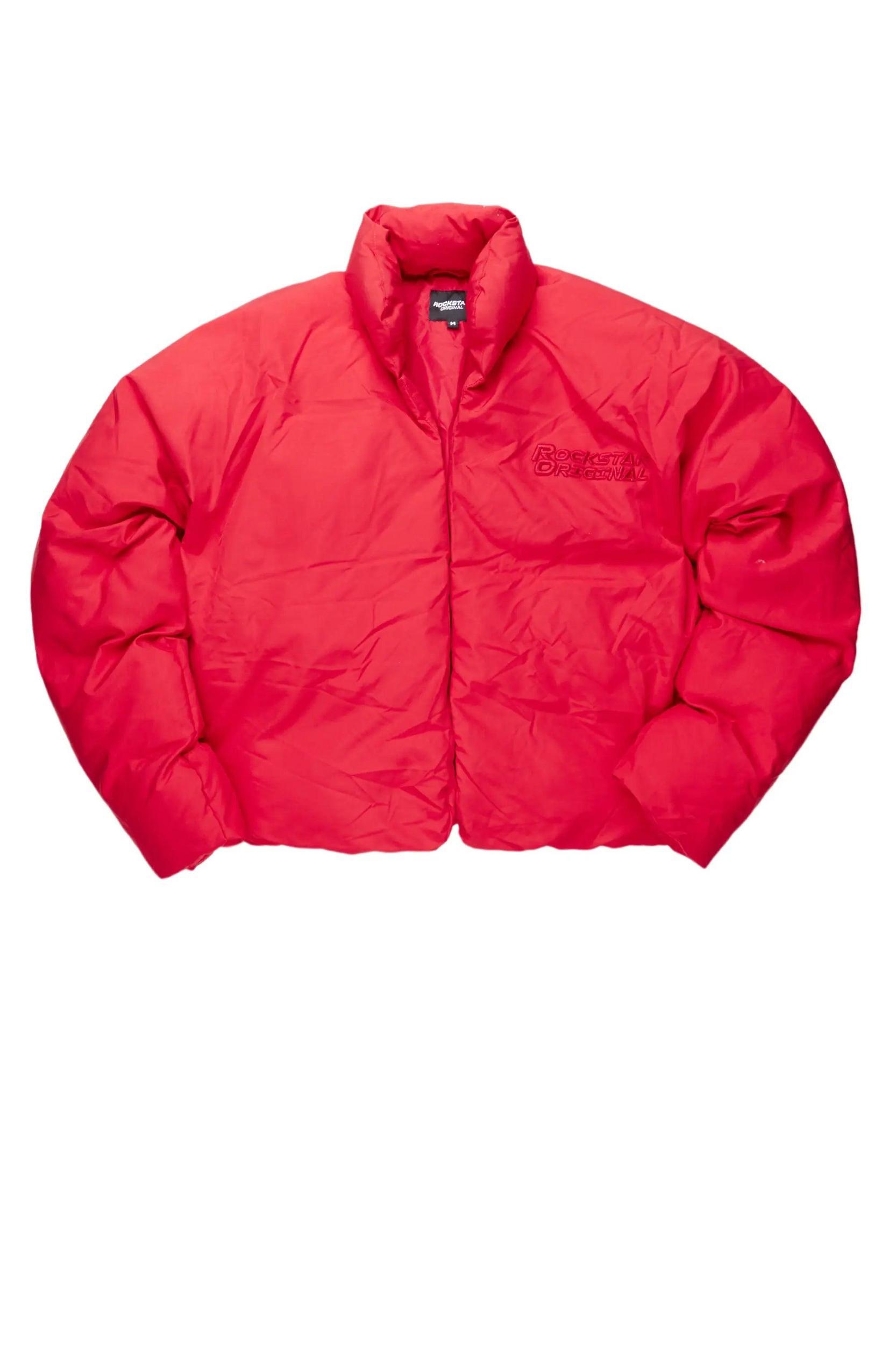 Damien Red Puffer Jacket Male Product Image