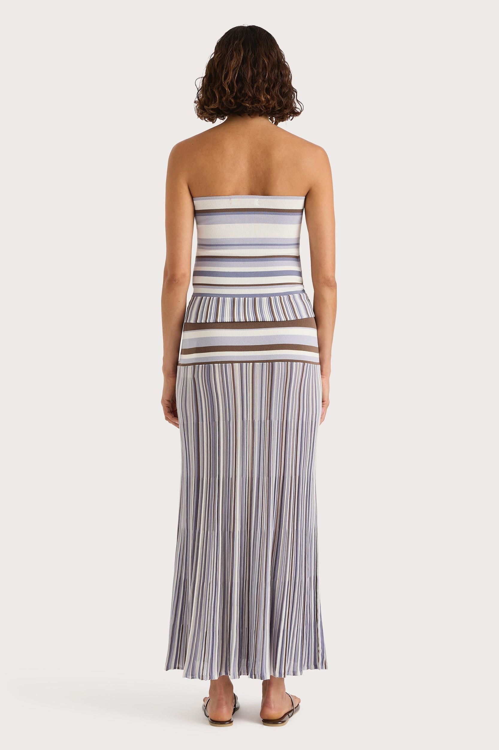 Citara Strapless Top Pale Blue Stripe Product Image
