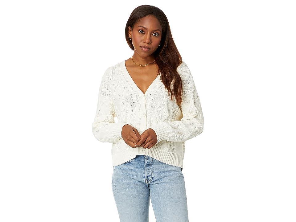 Lucky Brand Womens Cable-Stitch Long-Sleeve Cardigan Product Image