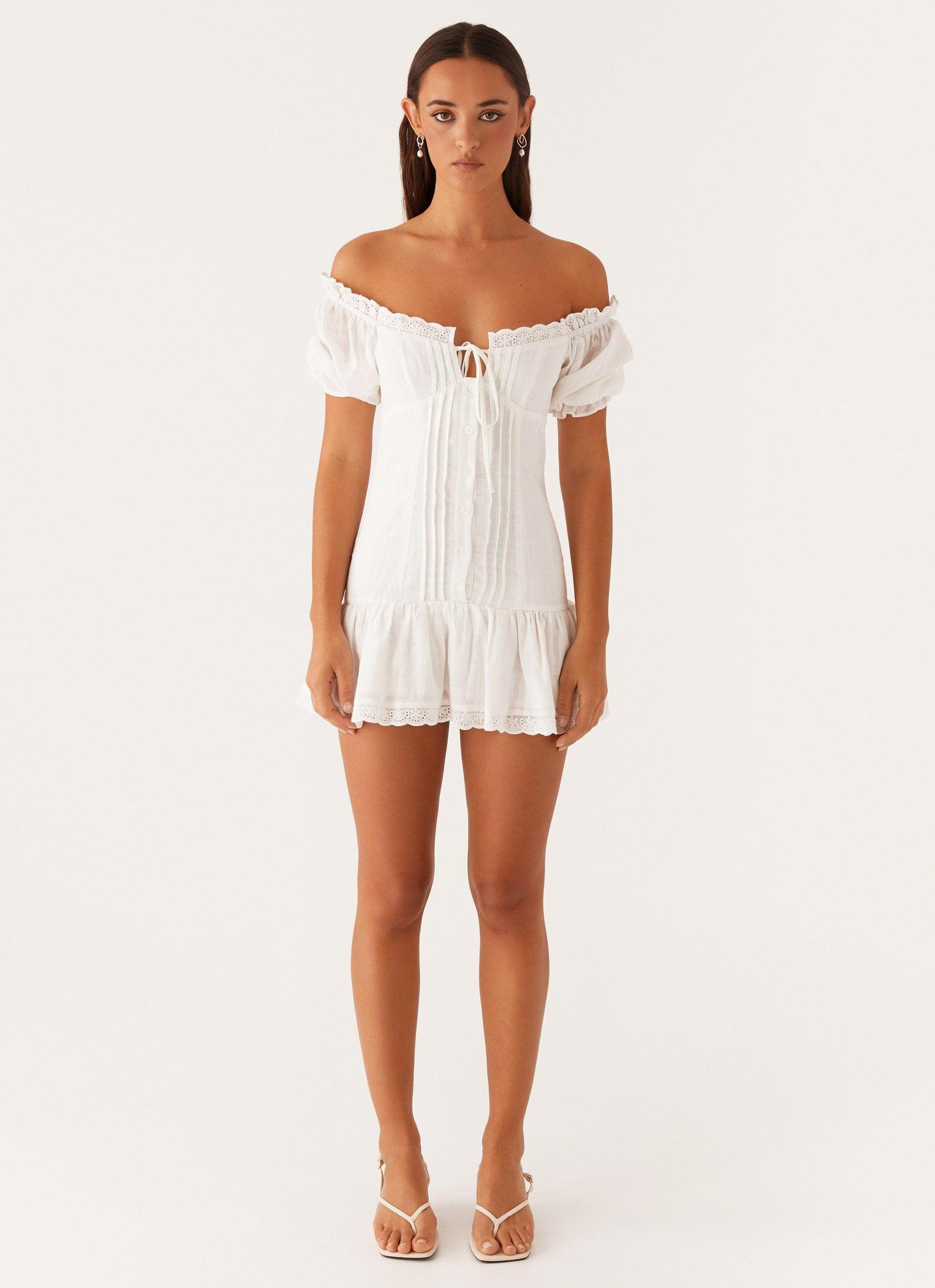 Hundred Percent Mini Dress - White Product Image