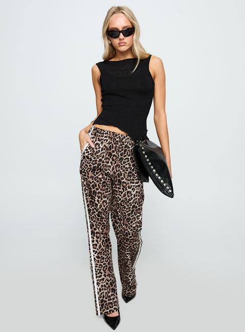 Buzzer Track Pants Leopard Product Image