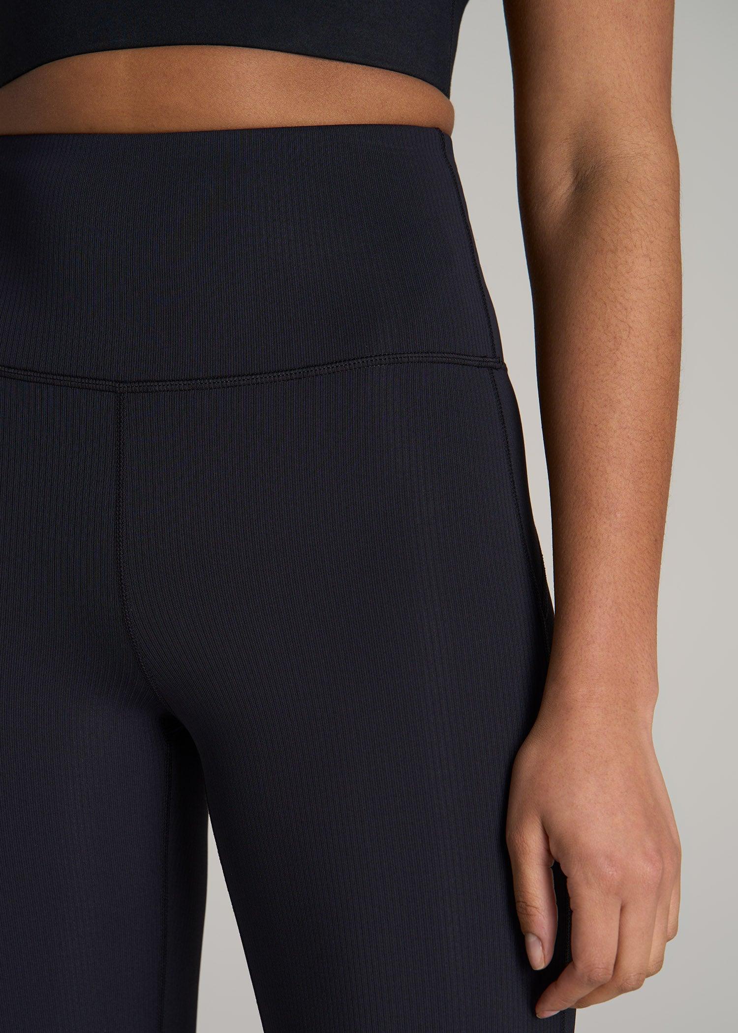 Balance Tall Women's Flare Yoga Pants in Ribbed Black Product Image
