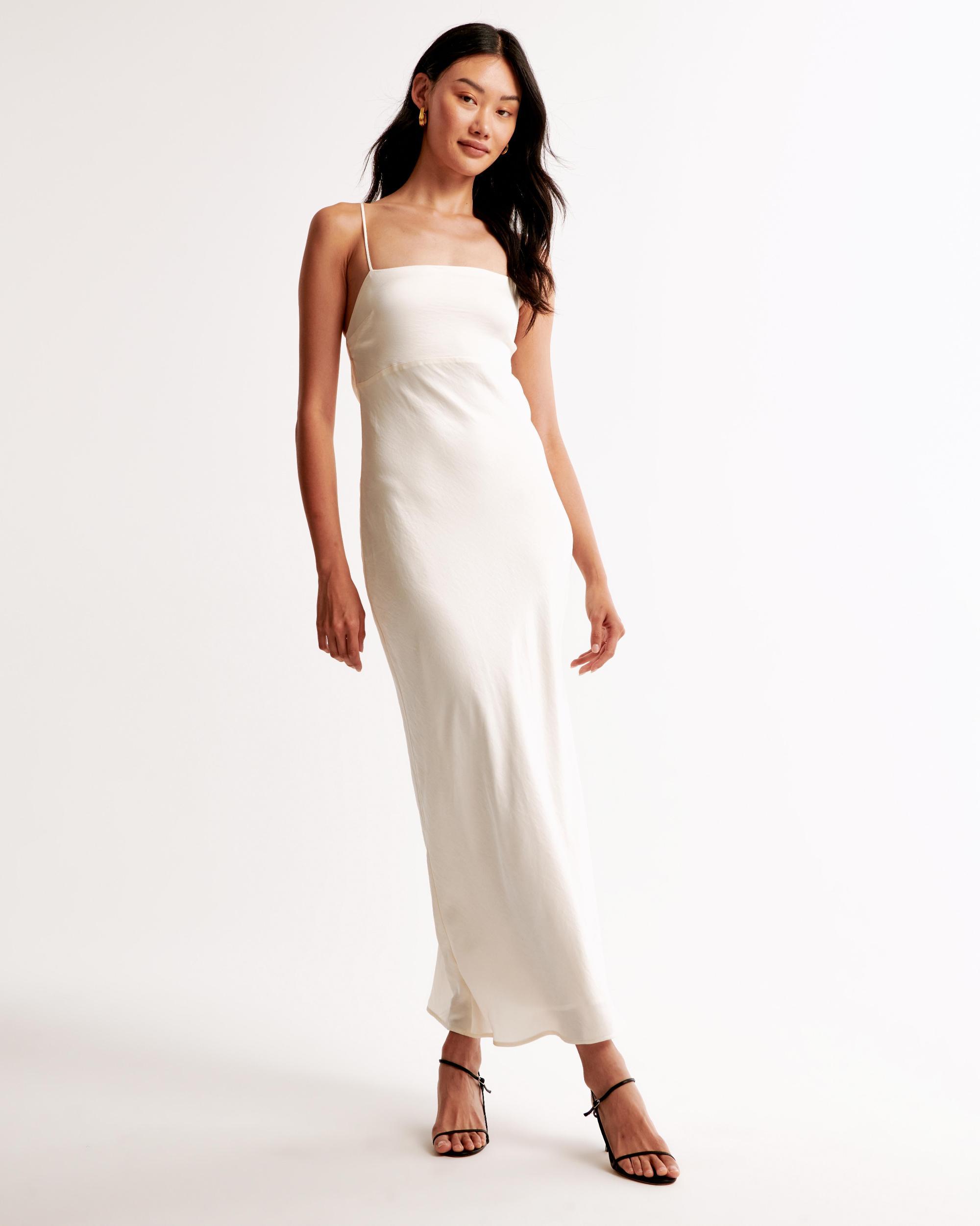 The A&F Julia Slip Cowl Back-Bow Maxi Dress Product Image