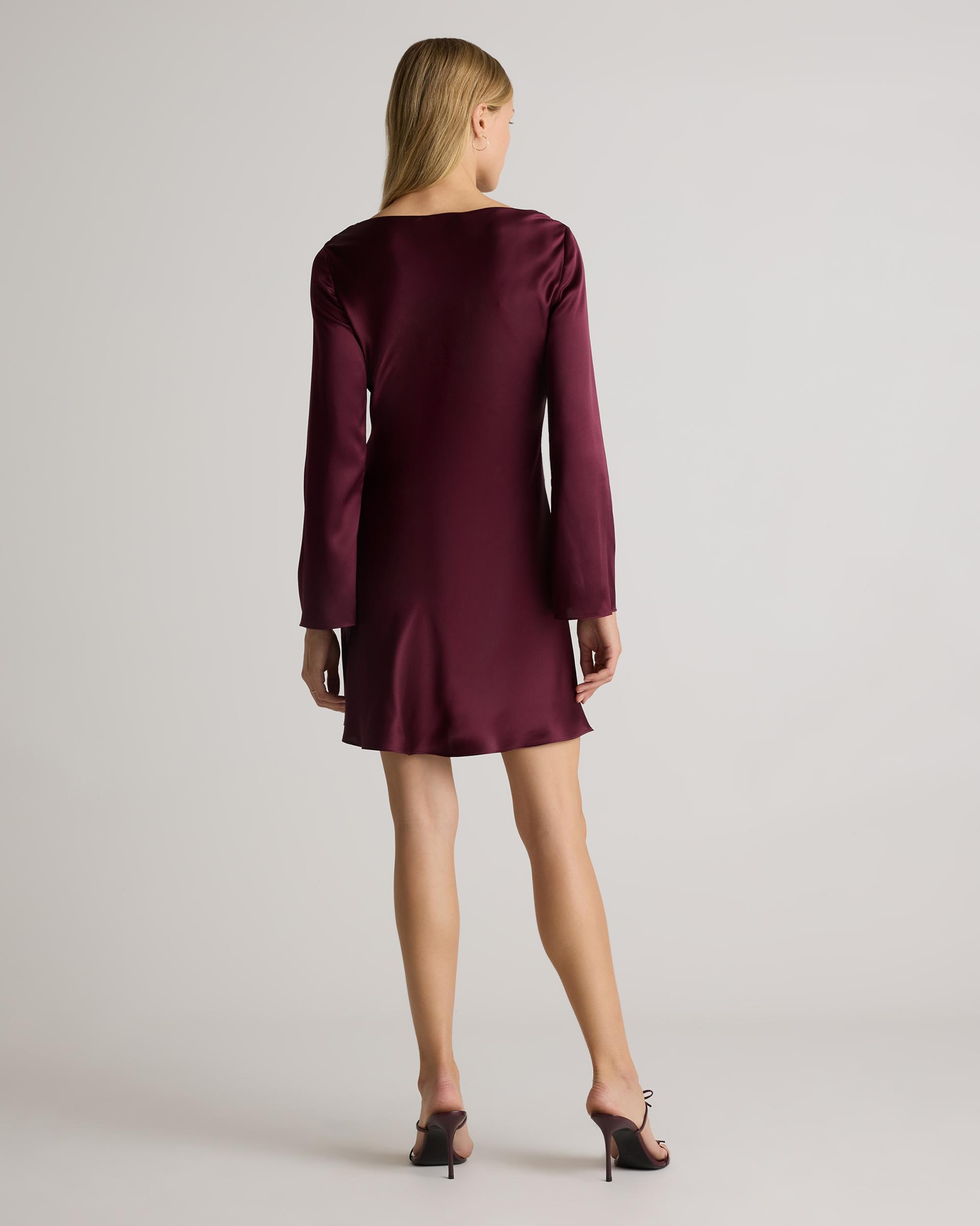 Quince | Women's Long Sleeve Mini Dress Size XS, Silk Product Image