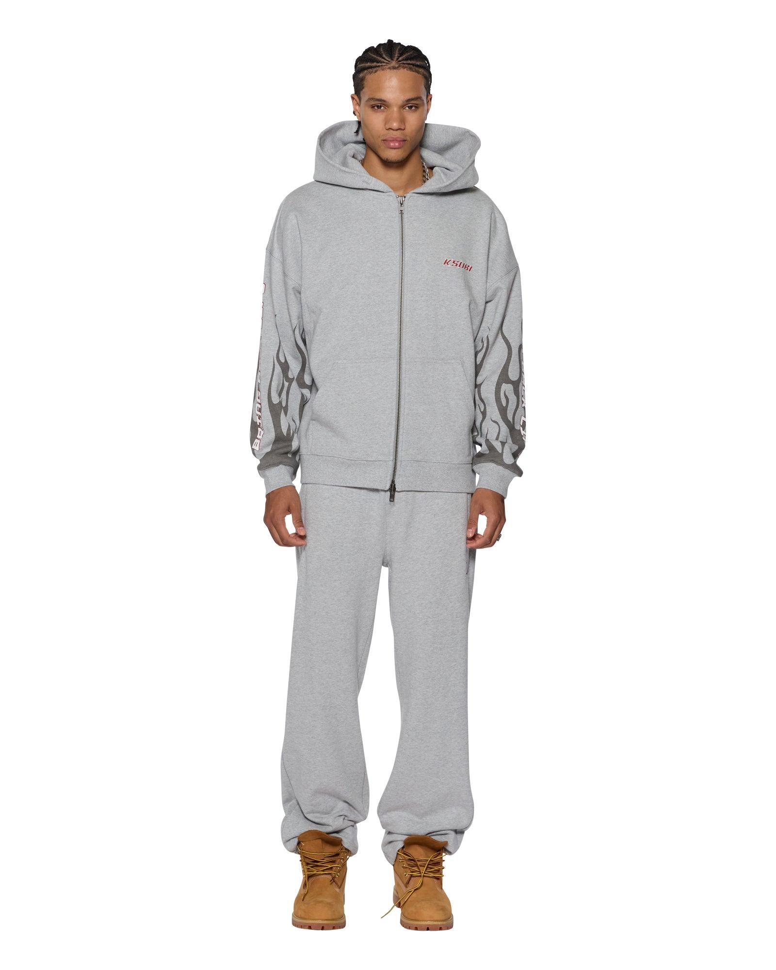 STINGER EKCESS ZIP HOODIE GREY MARLE Male Product Image