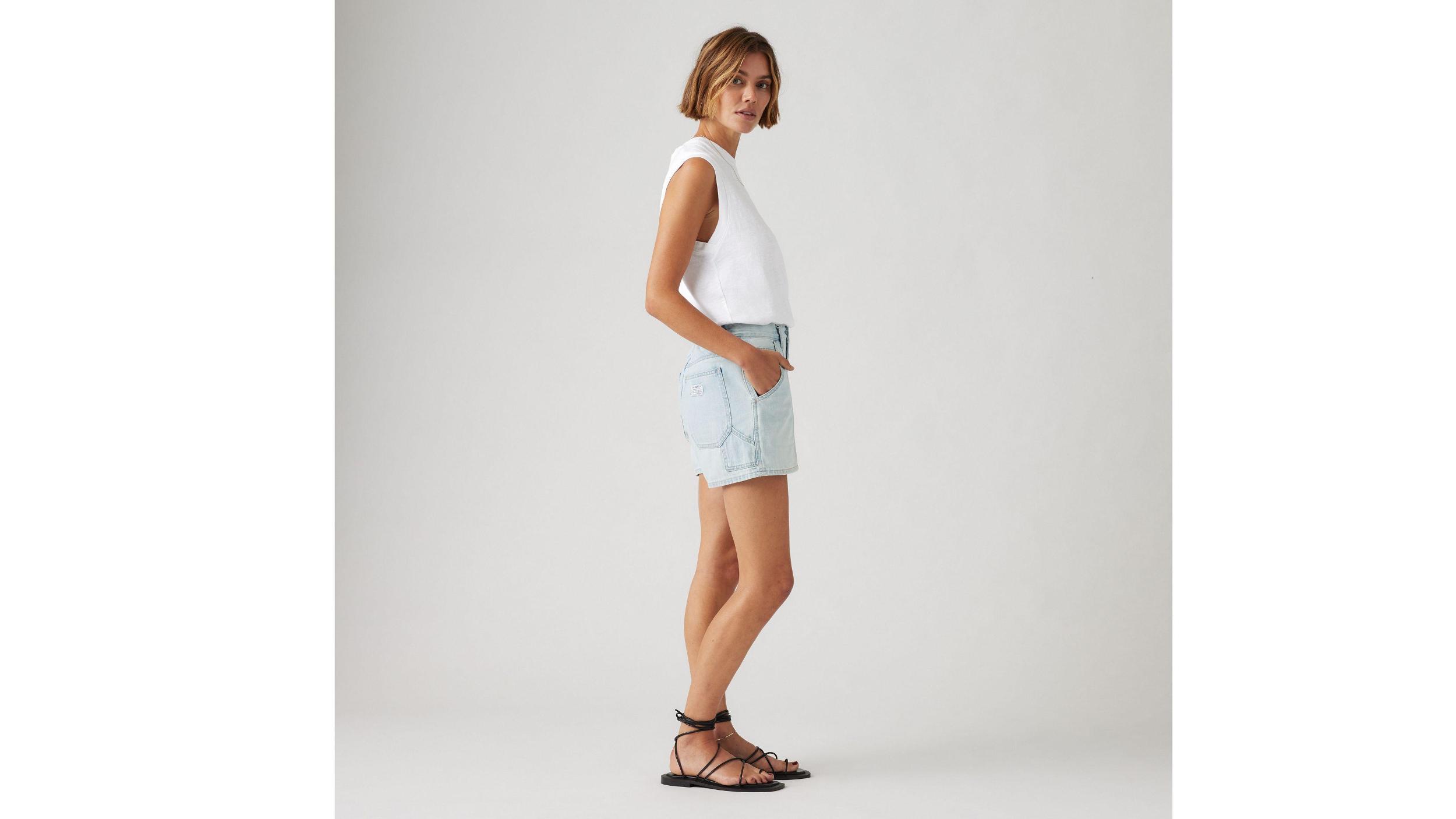 Linen+ Denim Lightweight Carpenter Women's Shorts Product Image