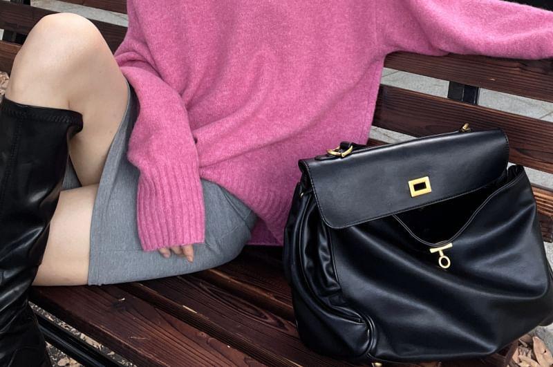 One-Shoulder Plain Top Product Image