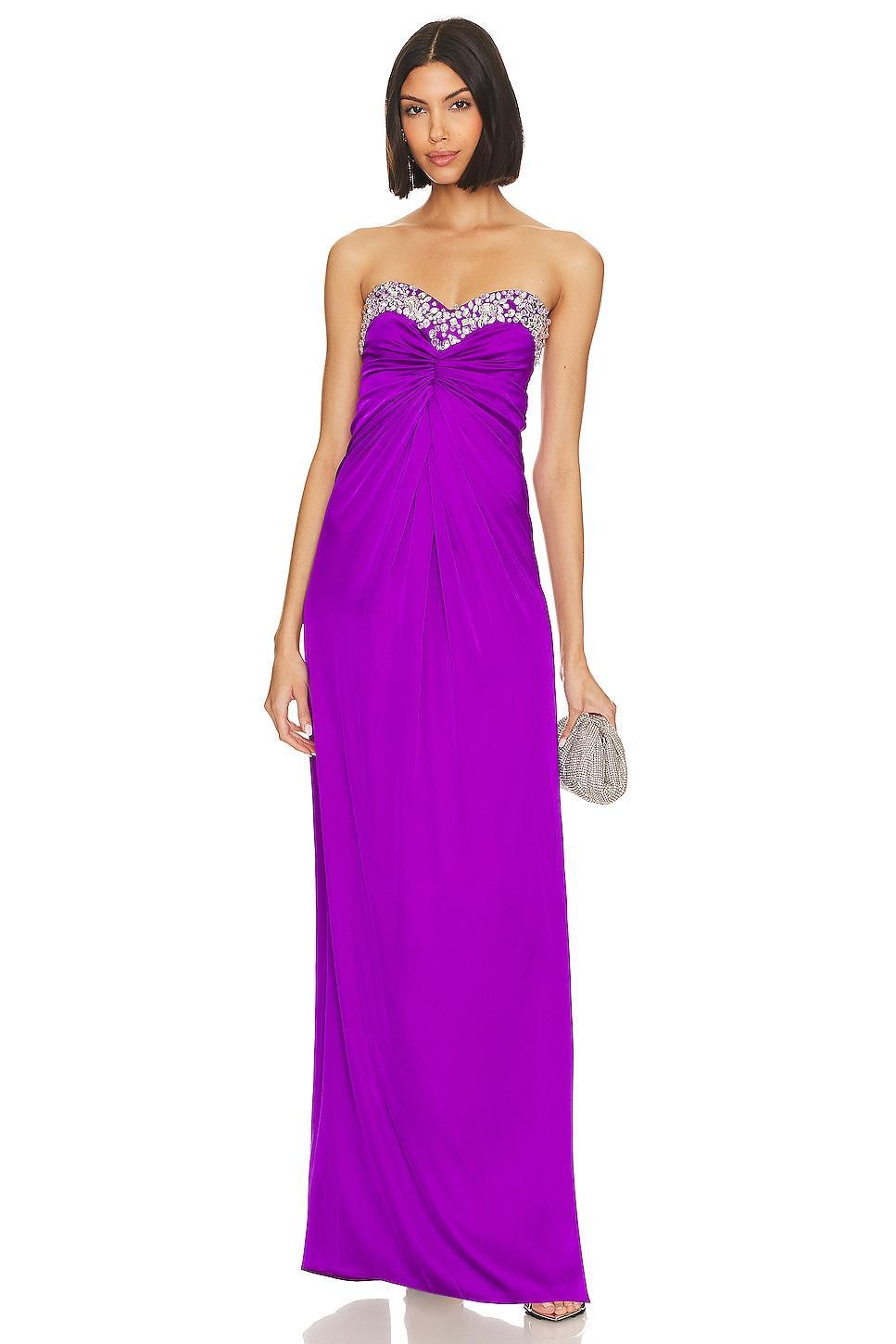 Hand-beaded Strapless Gown PatBO Product Image