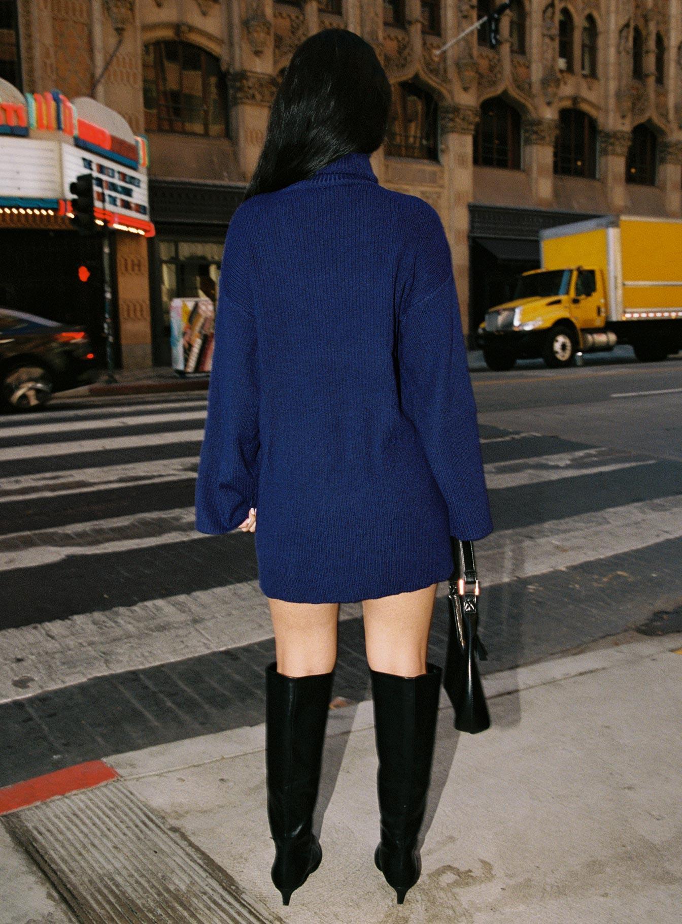 Sonelle Knit Mini Dress Navy Product Image