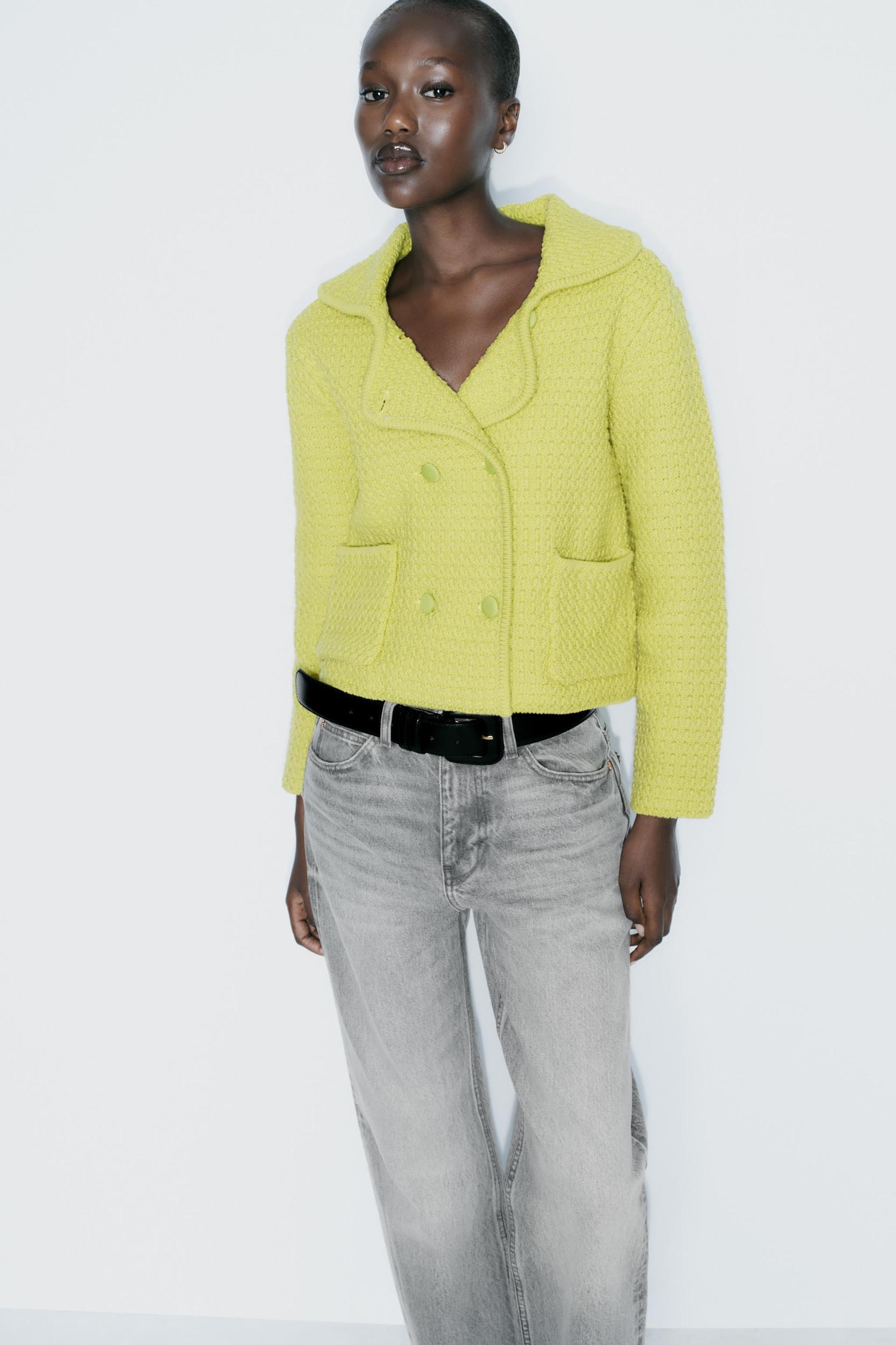 CHUNKY KNIT PETER PAN COLLAR CARDIGAN Product Image
