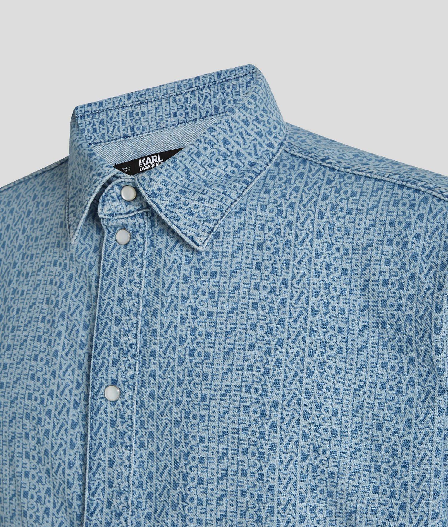 ALL-OVER KARL LOGO DENIM SHIRT Product Image