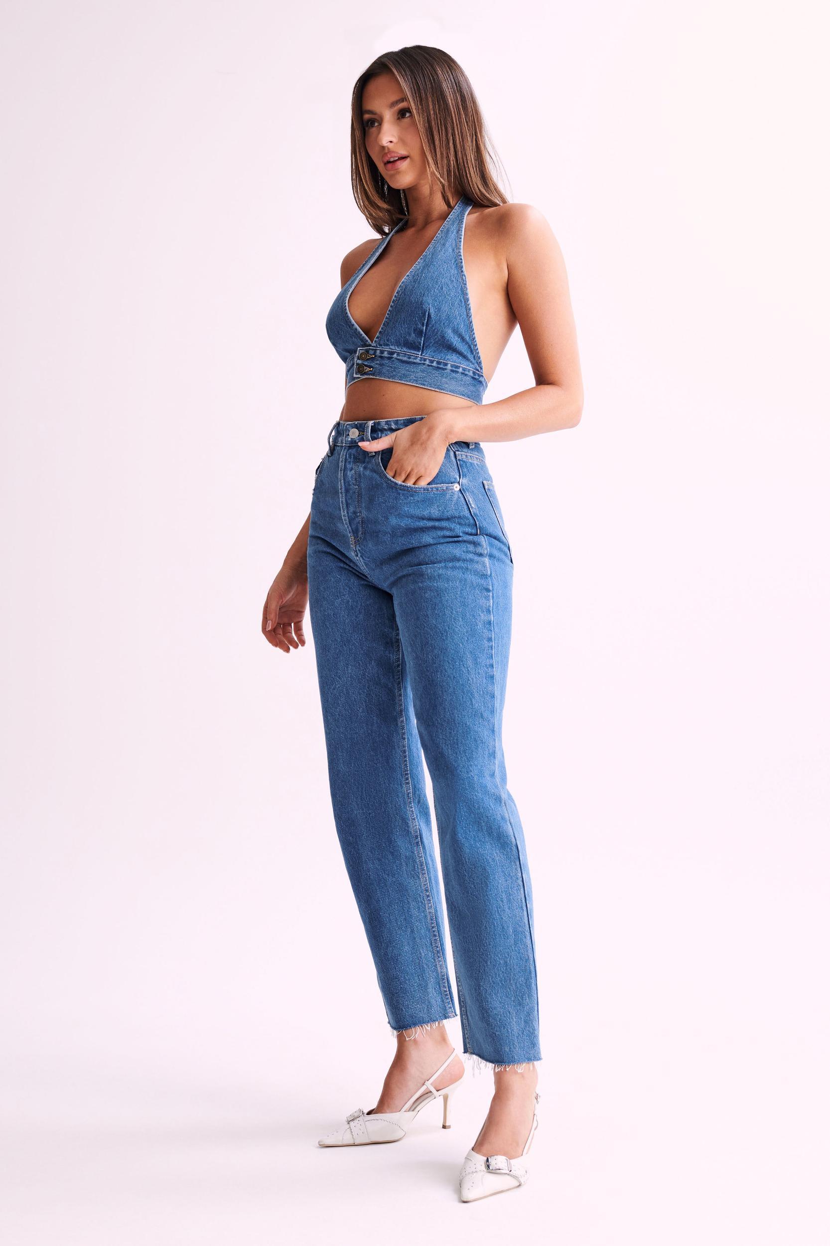 Tina Mom Jean - 70'S Blue Product Image