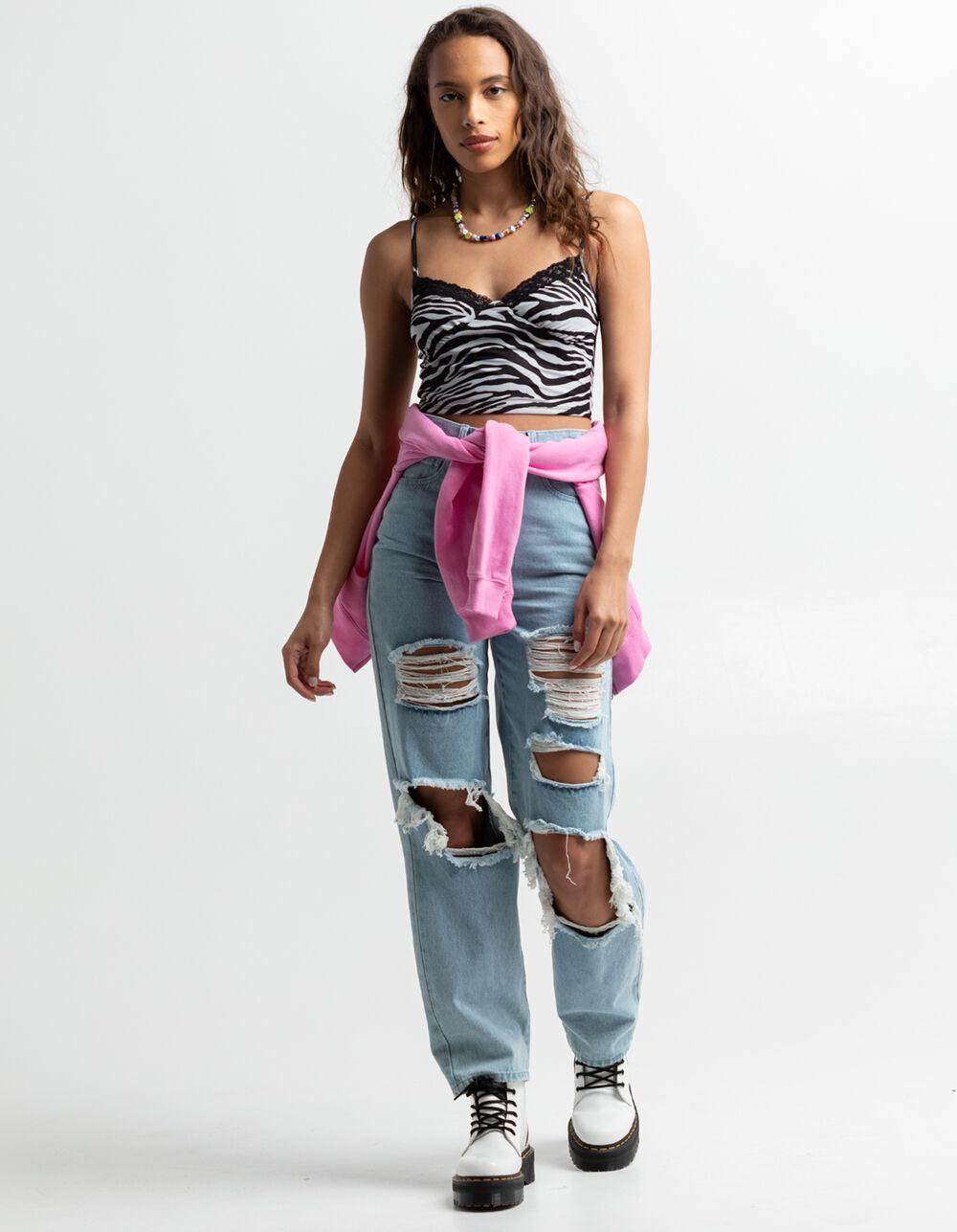 FULL TILT Zebra Womens Mesh Cami Product Image