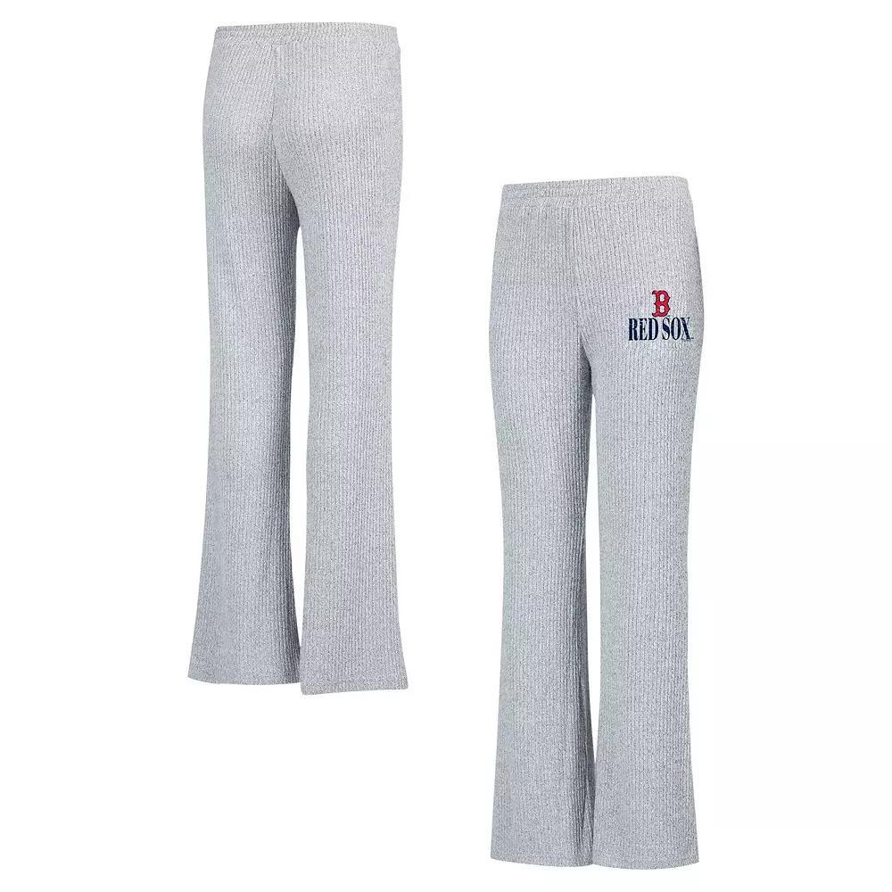 Women's Concepts Sport Gray Boston Red Sox Juniper Rib Knit Flare Sleep Pants, Size: XL, Grey Product Image