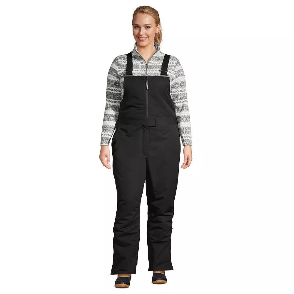 Plus Size Lands' End Expedition Primaloft Snow Bibs, Women's, Size: 2XL, Black Product Image