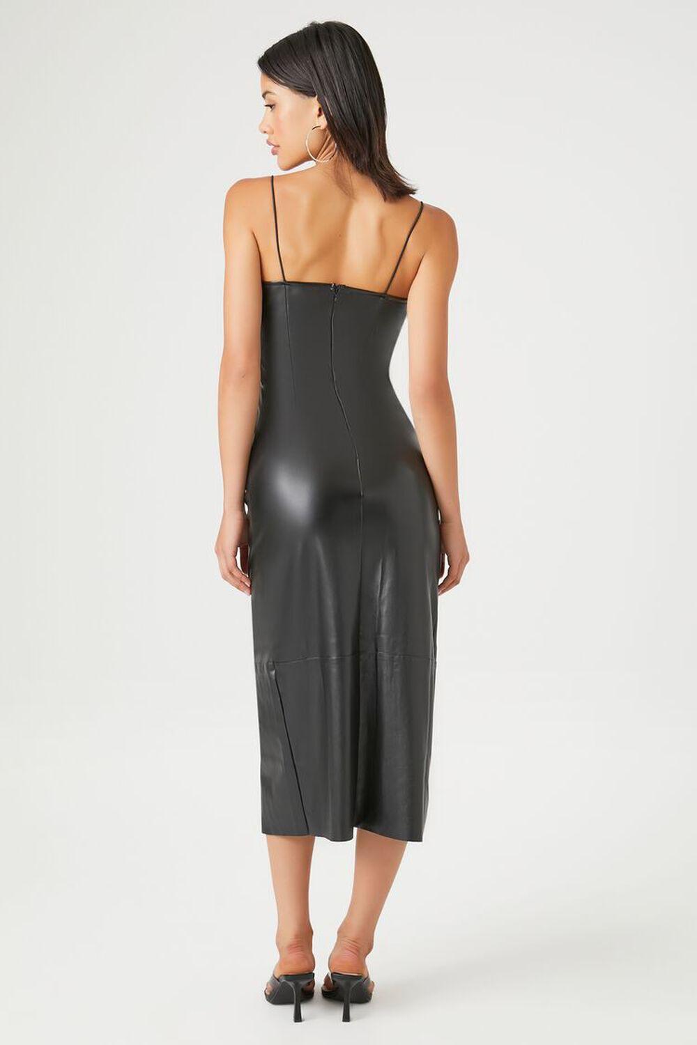 Faux Leather Bodycon Slit Dress | Forever 21 Product Image