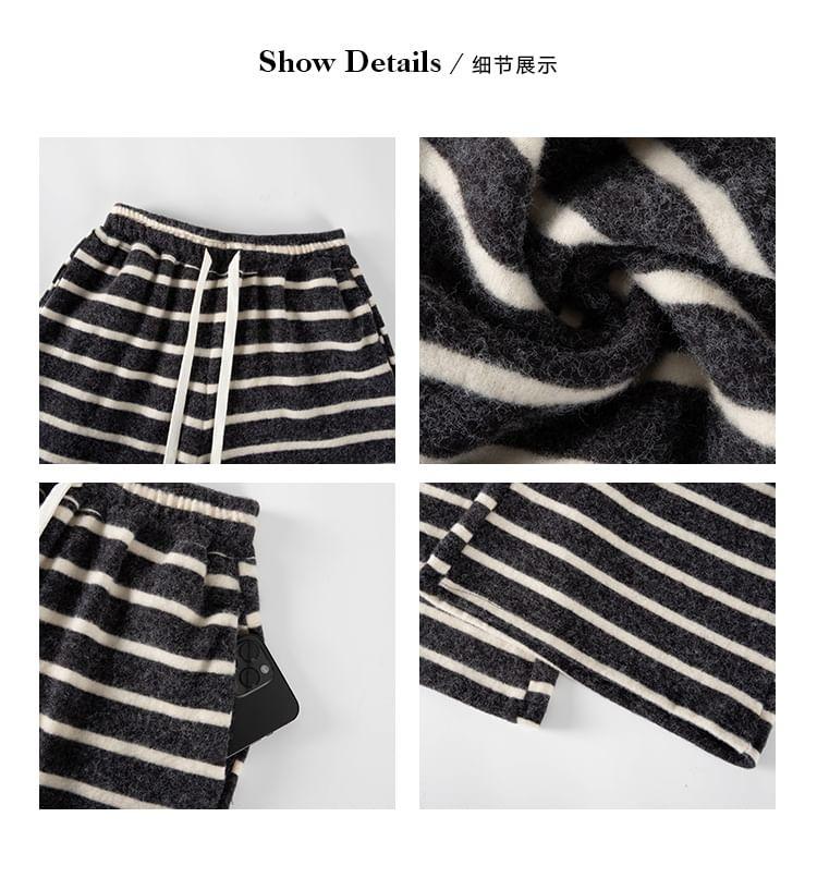 Drawstring Waist Wide Leg Pants Product Image