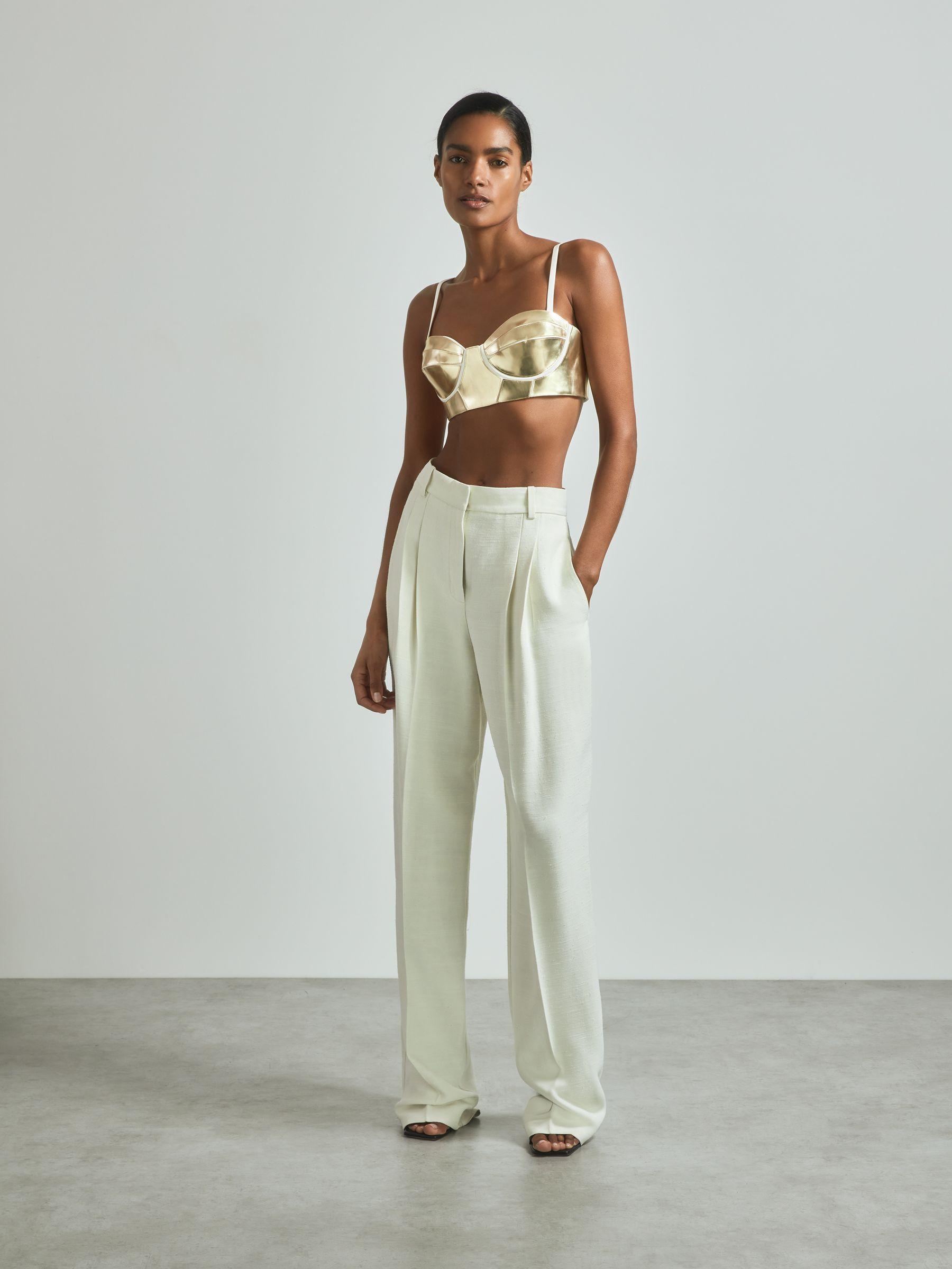 Atelier Metallic Bustier Top in Gold Product Image