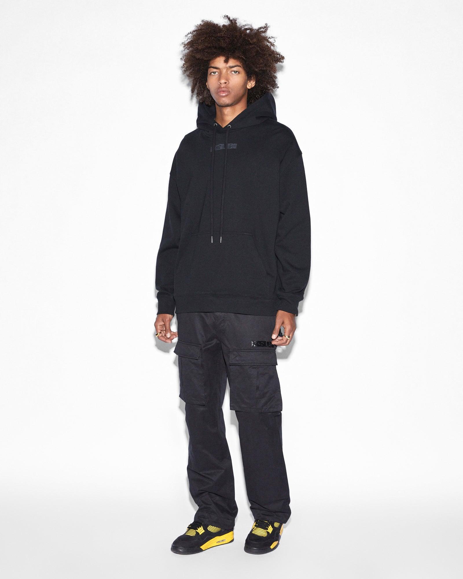 STEALTH BIGGIE HOODIE JET BLACK Male Product Image