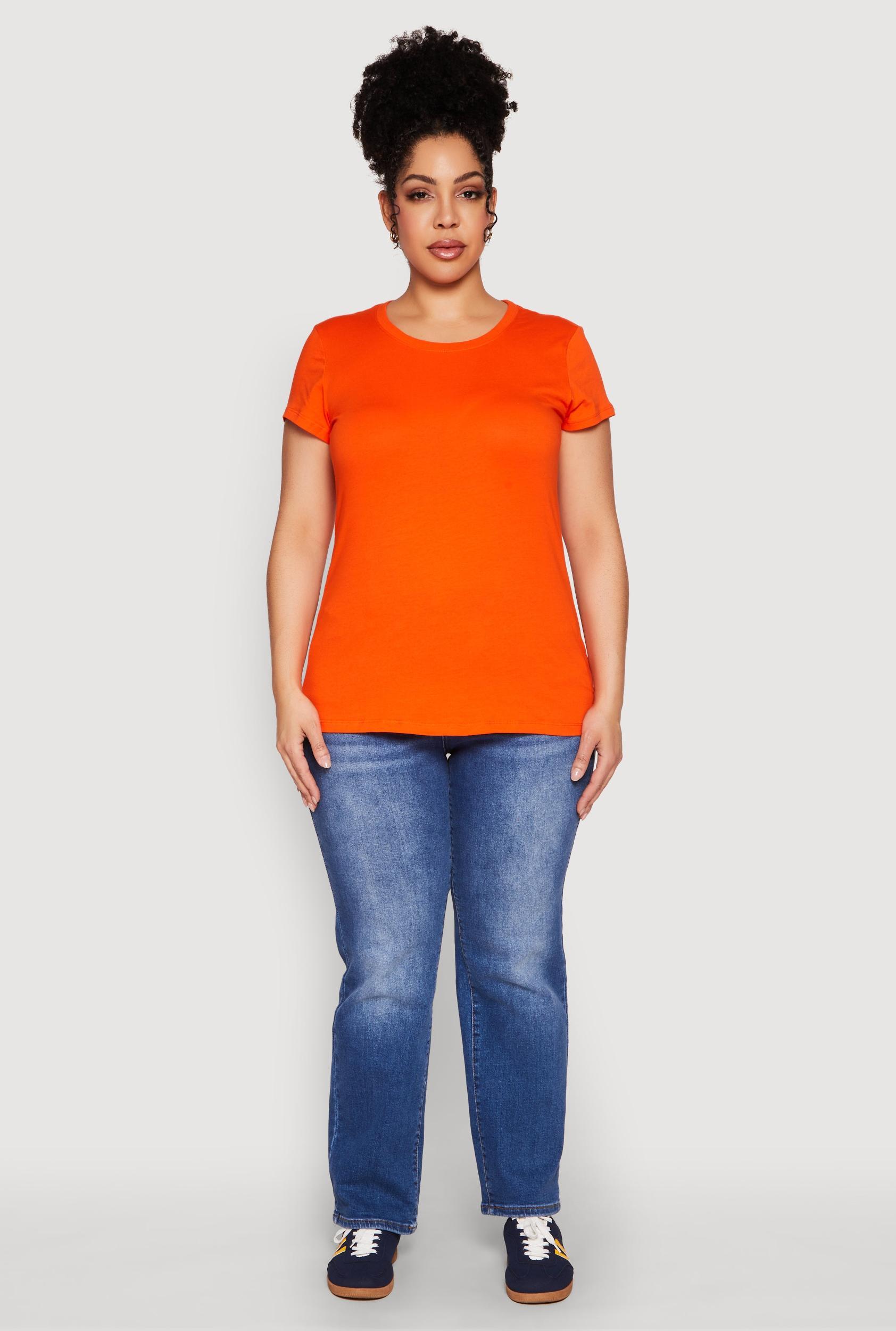 Womens Plus Size Basic Crew Neck Tee Product Image