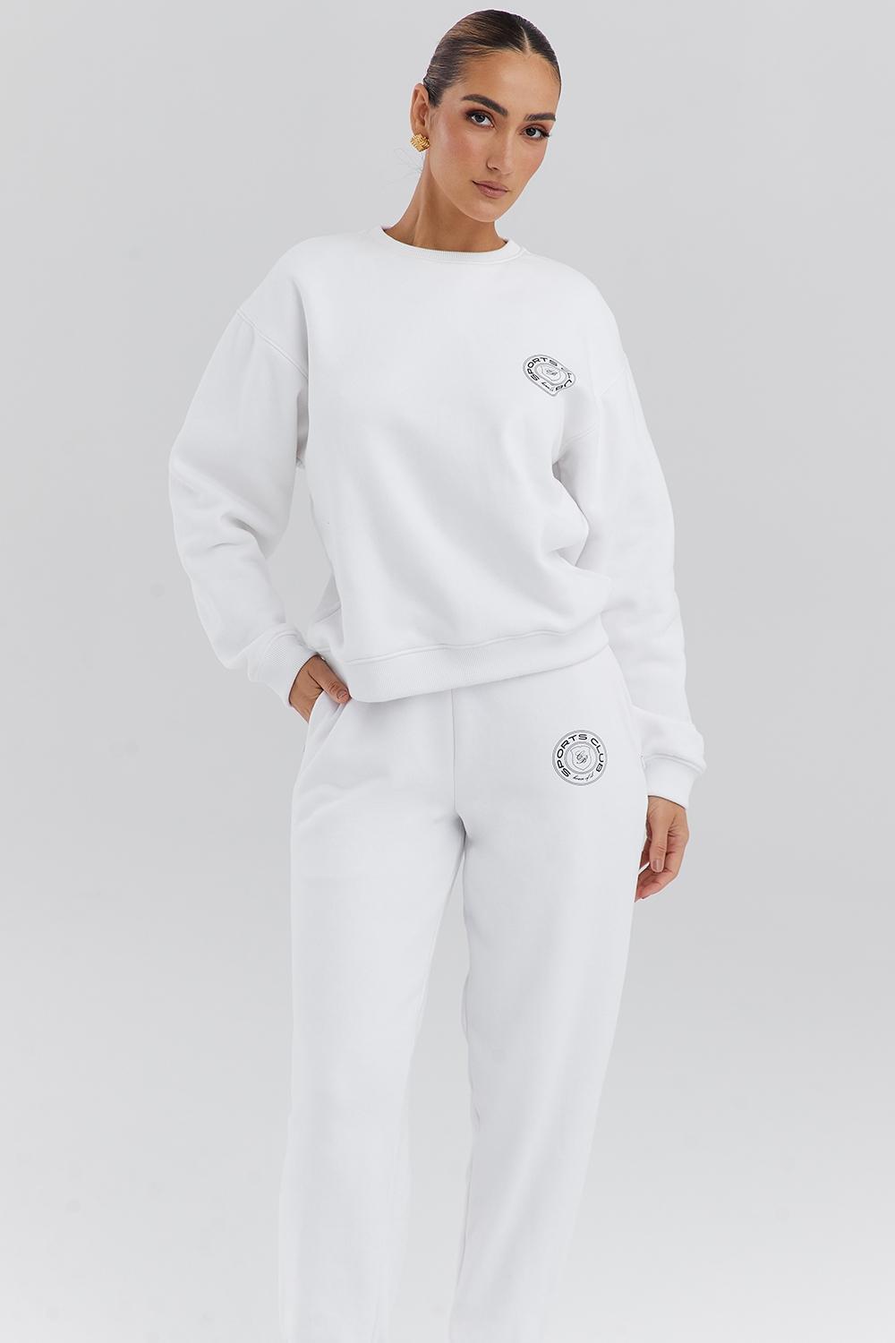 Haze  white crew neck sweatshirt - sale Product Image