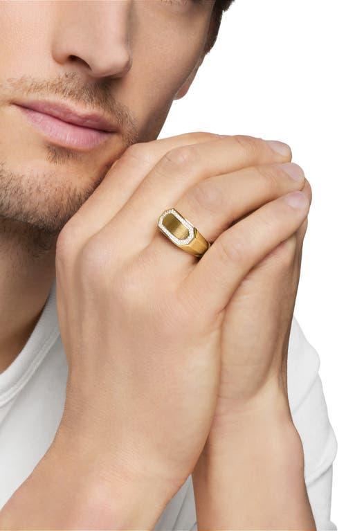 Mens Streamline Cigar Band Ring in 18K Yellow Gold, 10.5MM Product Image