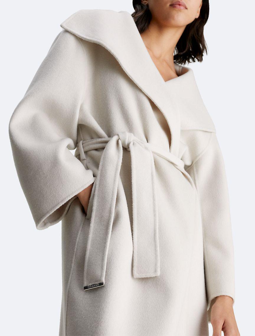 Wool Belted Wrap Coat Product Image