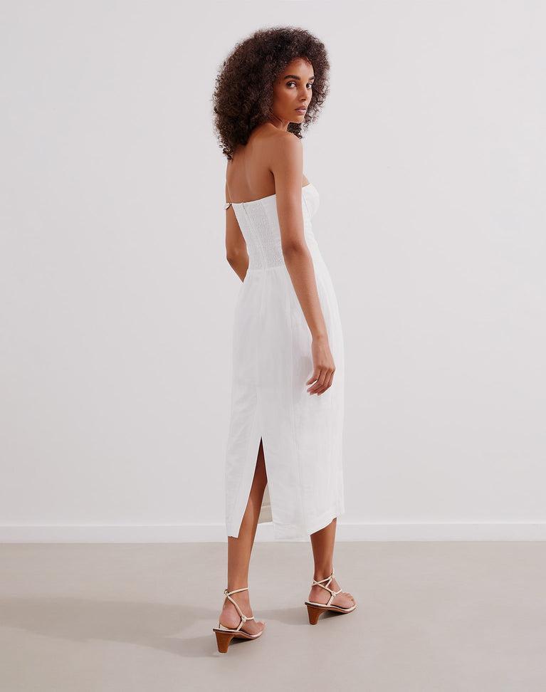 Inara Midi Dress (exchange only) - Off White Product Image